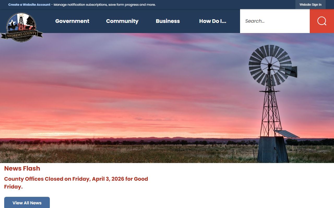 Andrews County Clerk probate court records