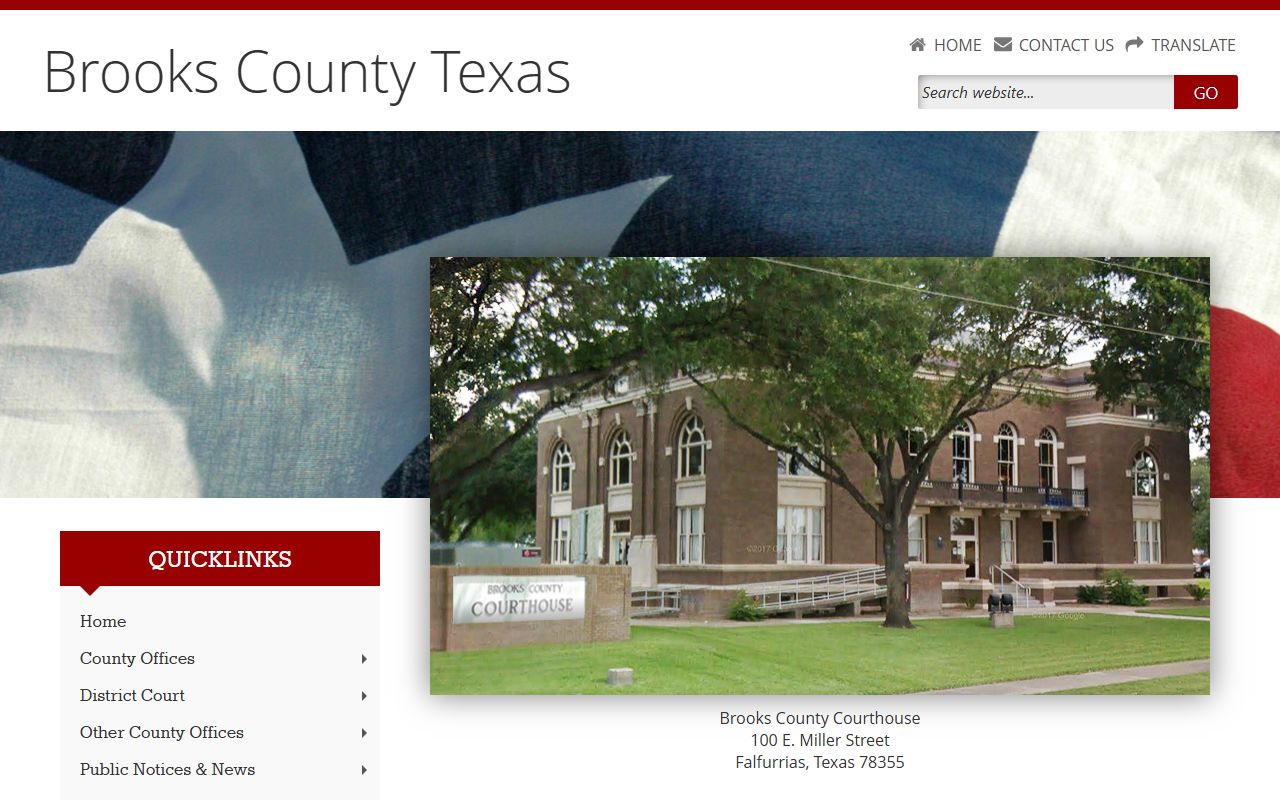 Brooks County Clerk website for probate court records