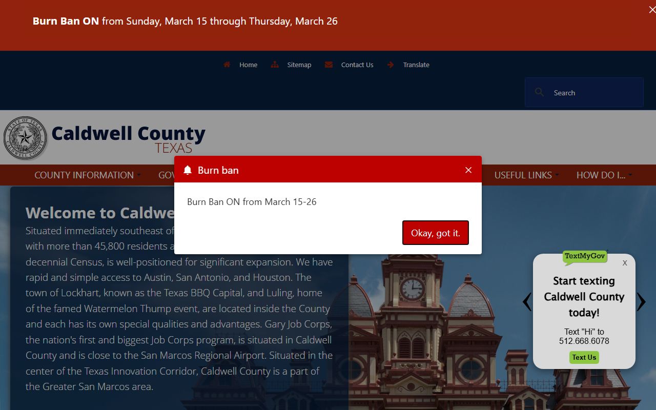 Caldwell County Clerk probate court records portal
