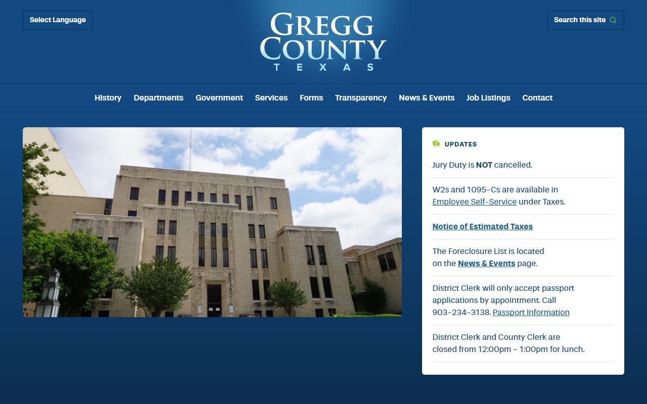 Gregg County Clerk probate court records
