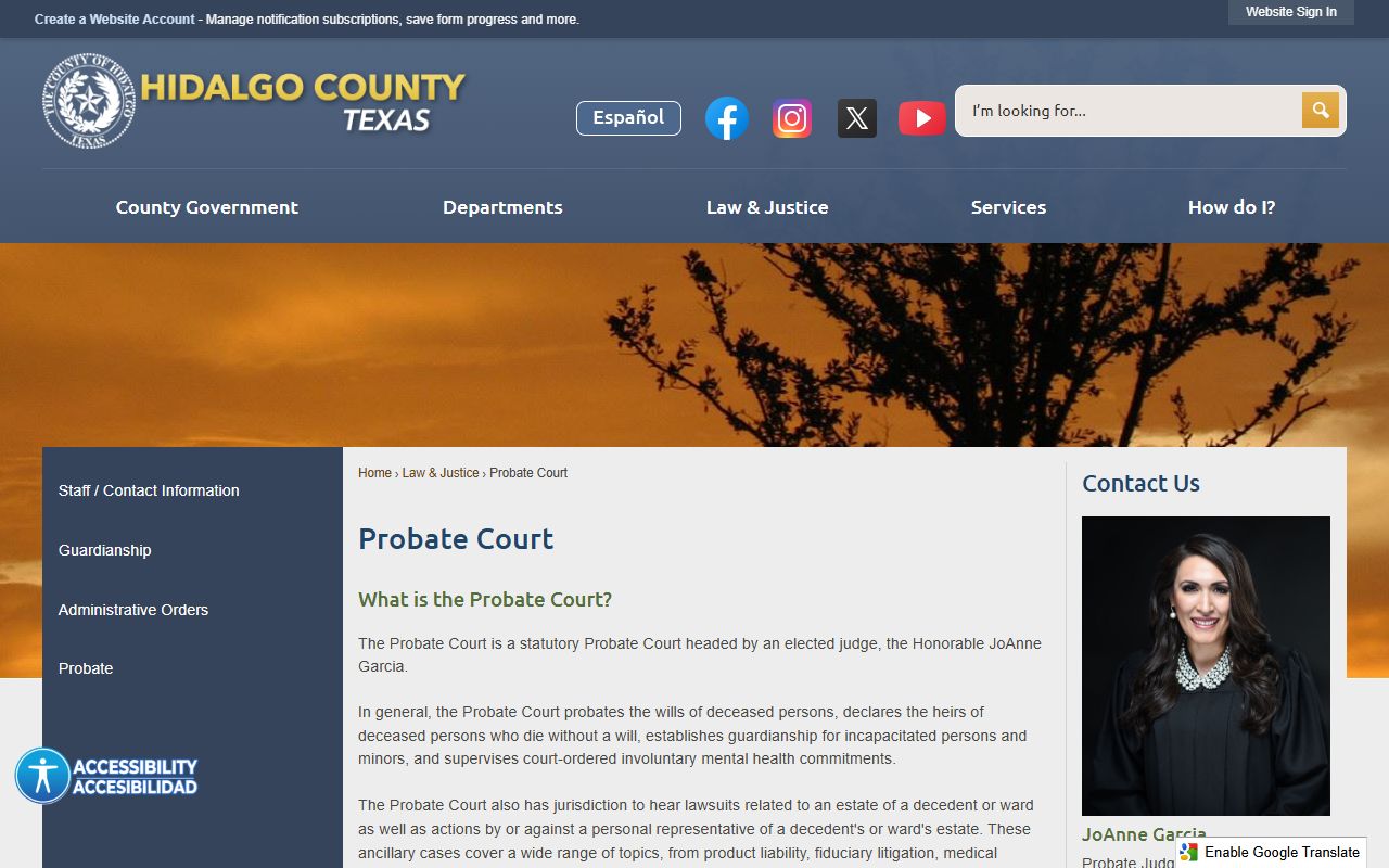Hidalgo County Clerk probate court records
