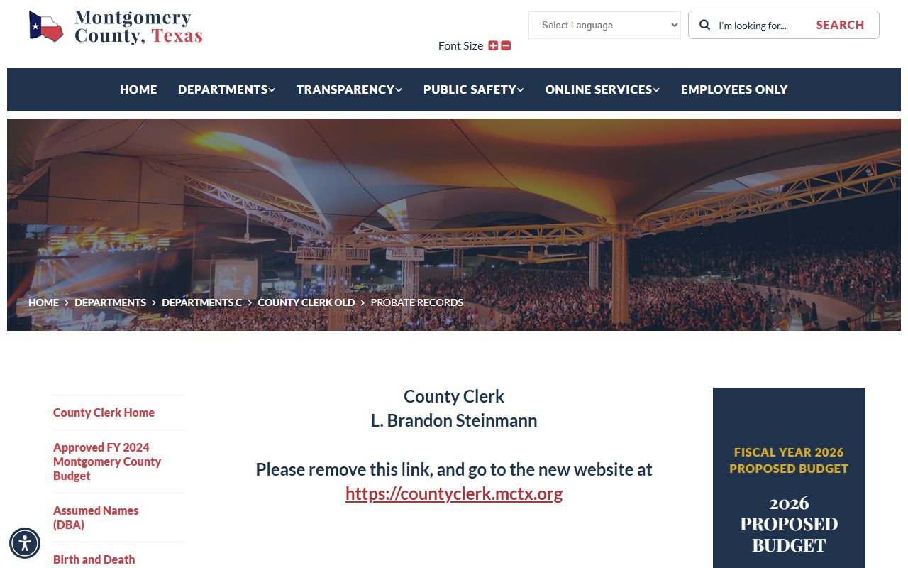 Montgomery County Texas probate court records