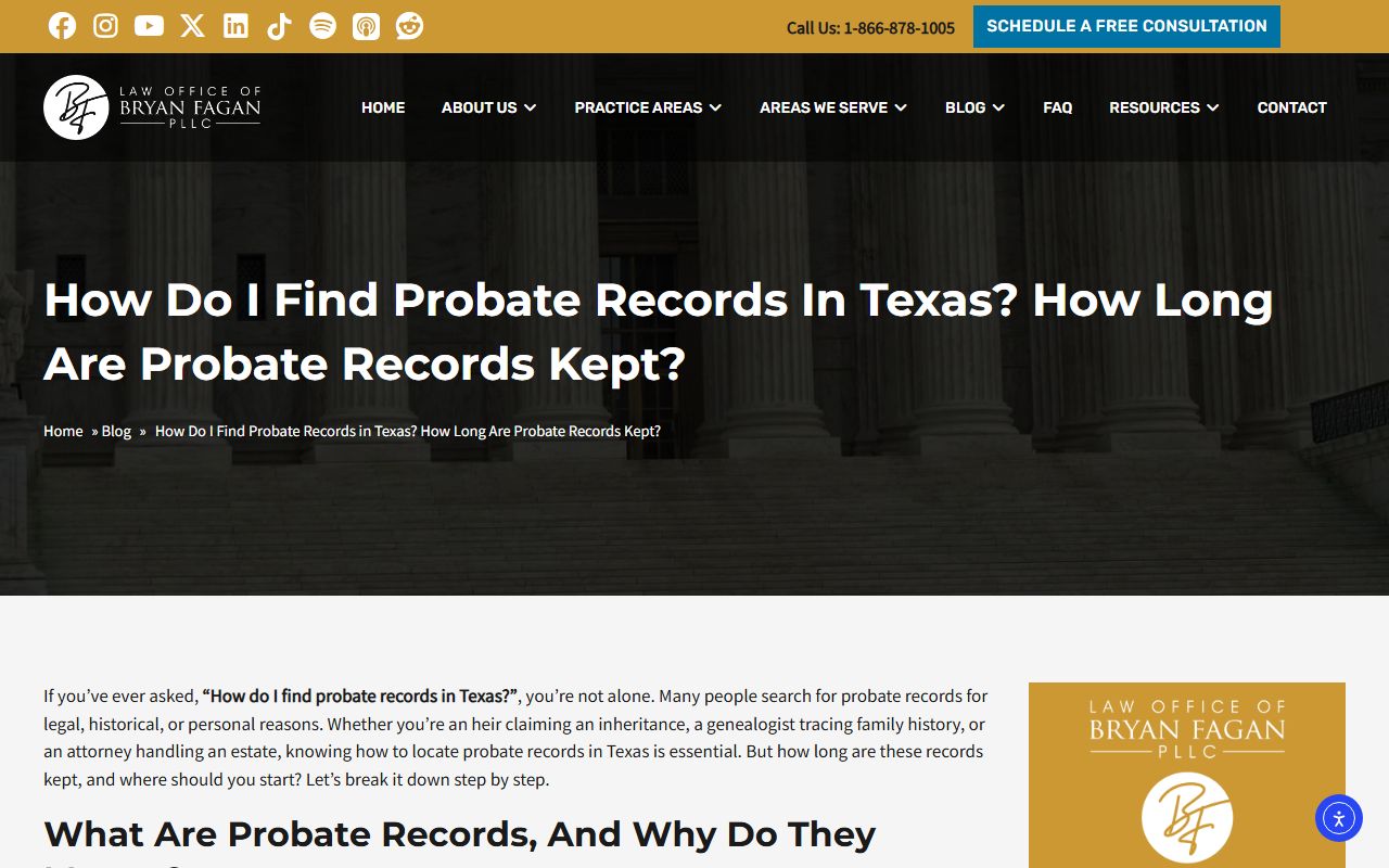 Milam County Texas probate court records