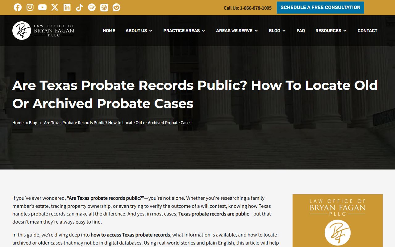Brazoria County Clerk probate court records